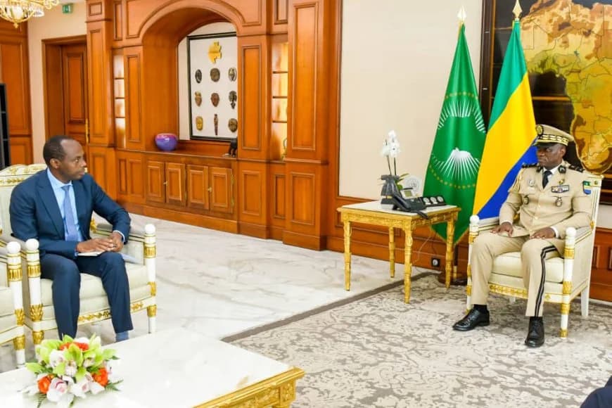 Rwandan delegation held talks with Gabon's Transitional President, Gen. Brice Nguema
