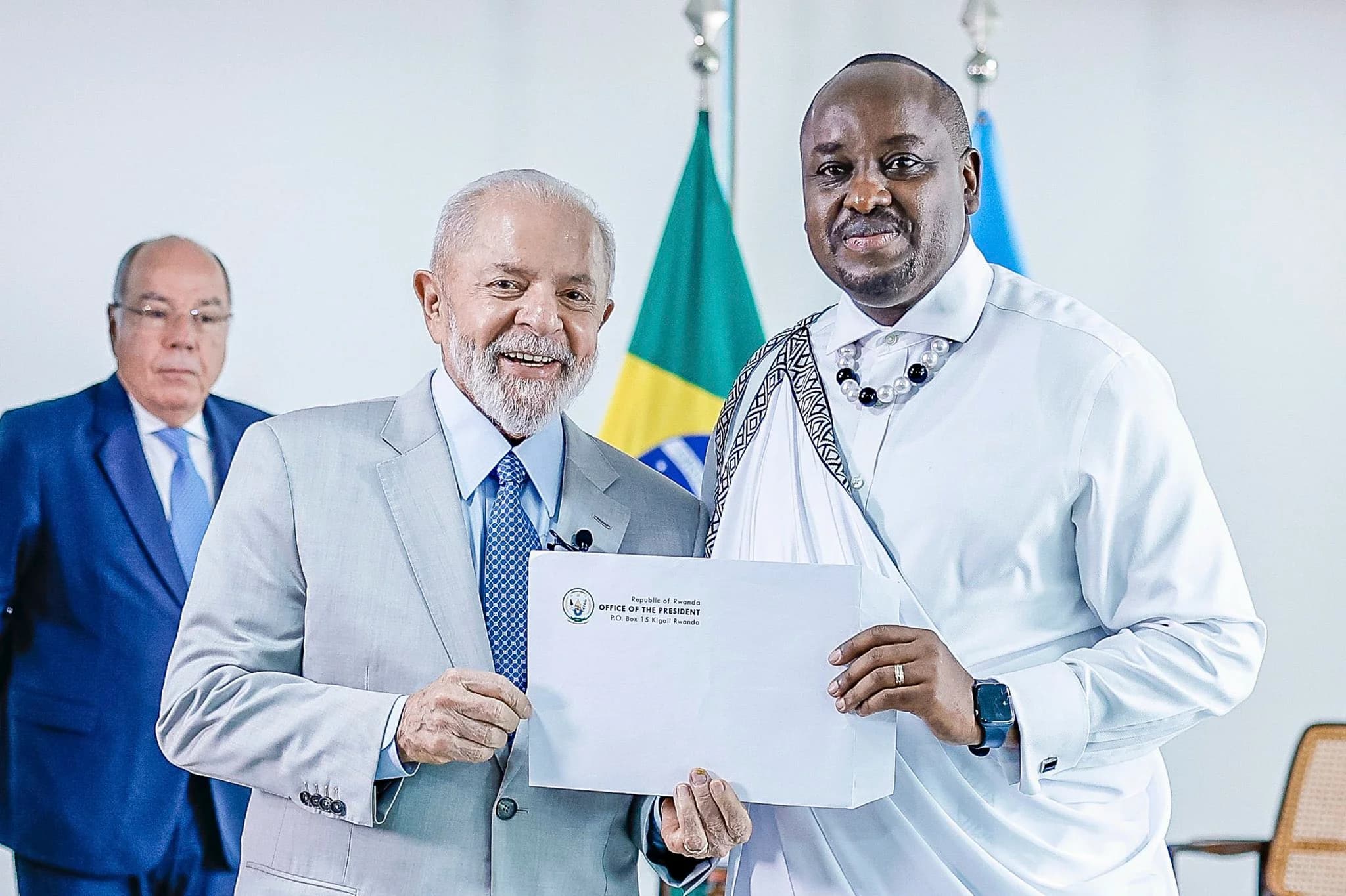 Rwanda's first ambassador to Brazil presents Letters of Credence