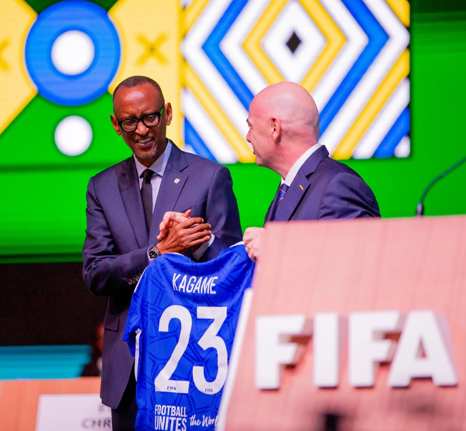 FIFA Boss Infantino congratulates President Kagame for the inauguration of Amahoro Stadium