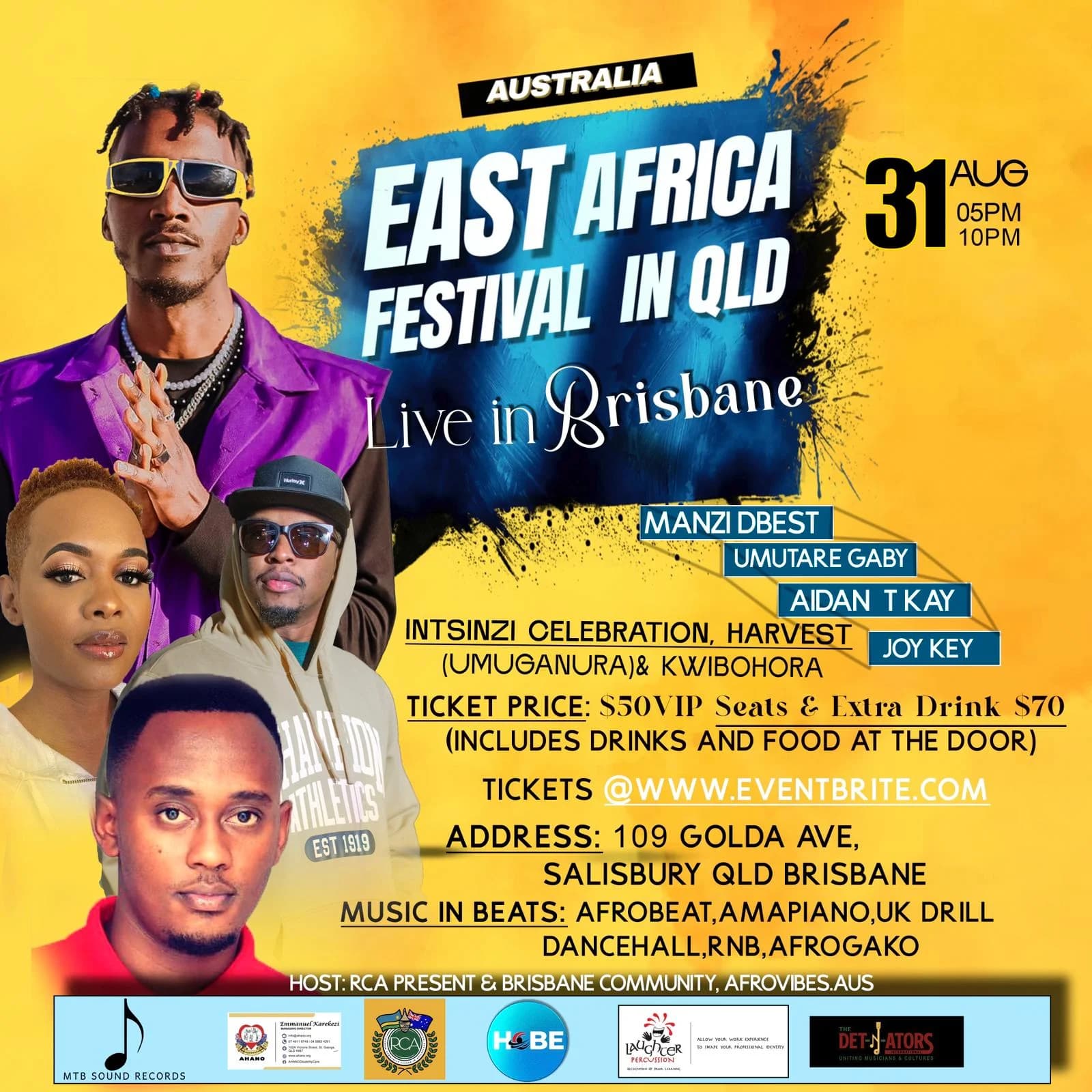 East  Africa Festival in Queensland: Intsinzi Celebration Music Extravaganza