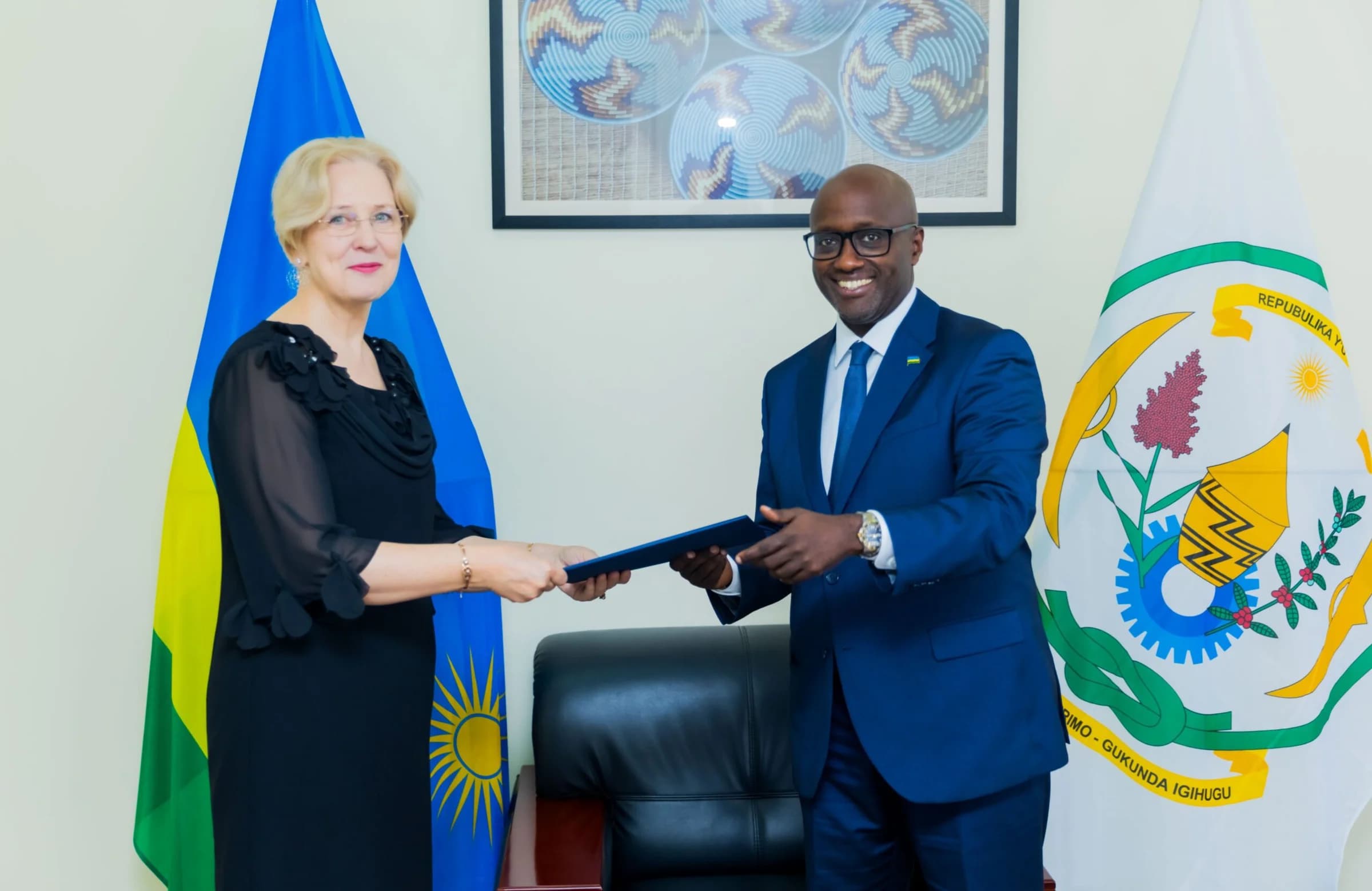 Minister Nduhungirehe Receives Copies of Letters of Credence of New Envoys