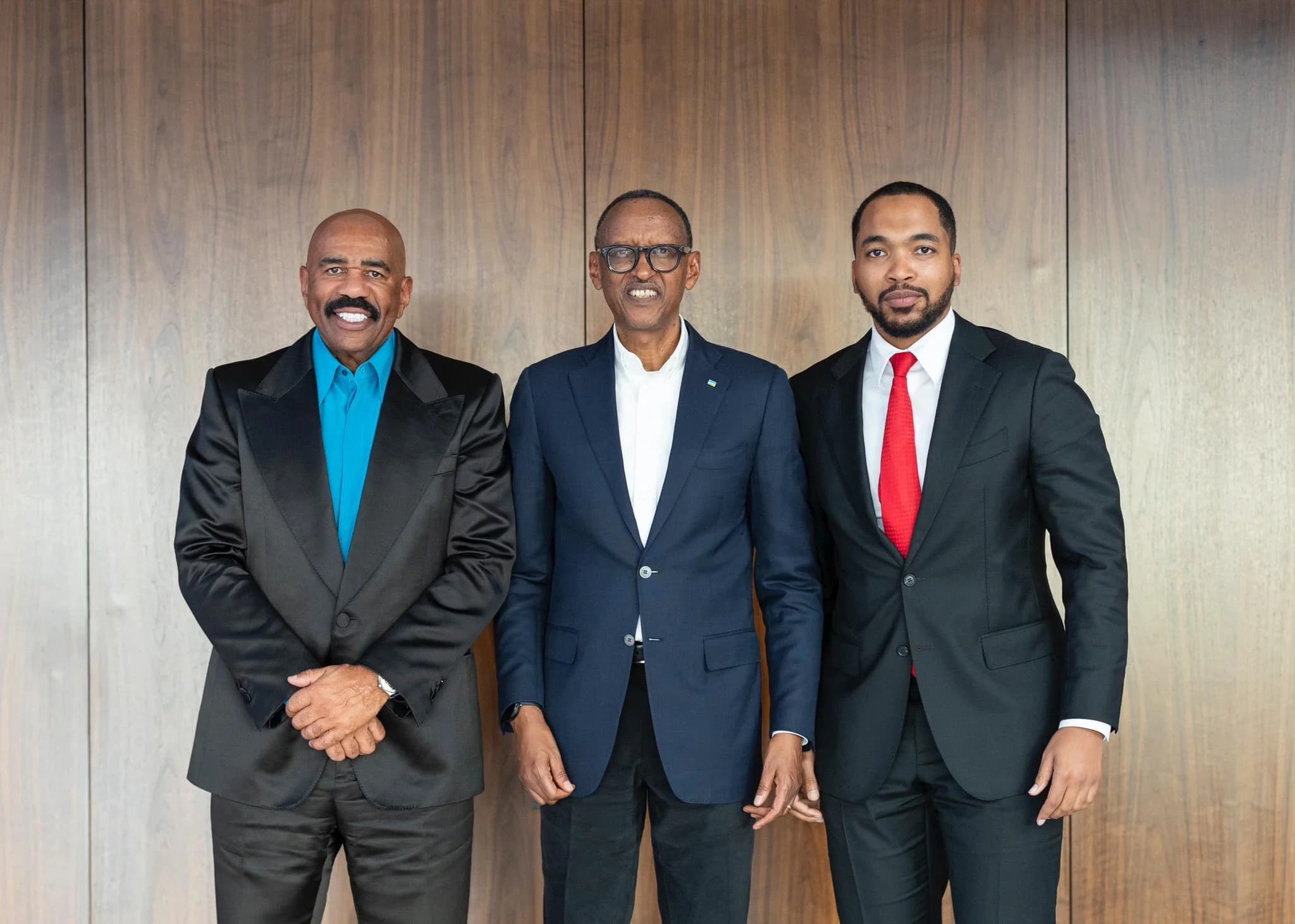 President Kagame, Steve Harvey Discuss Investment in Events and Entertainment