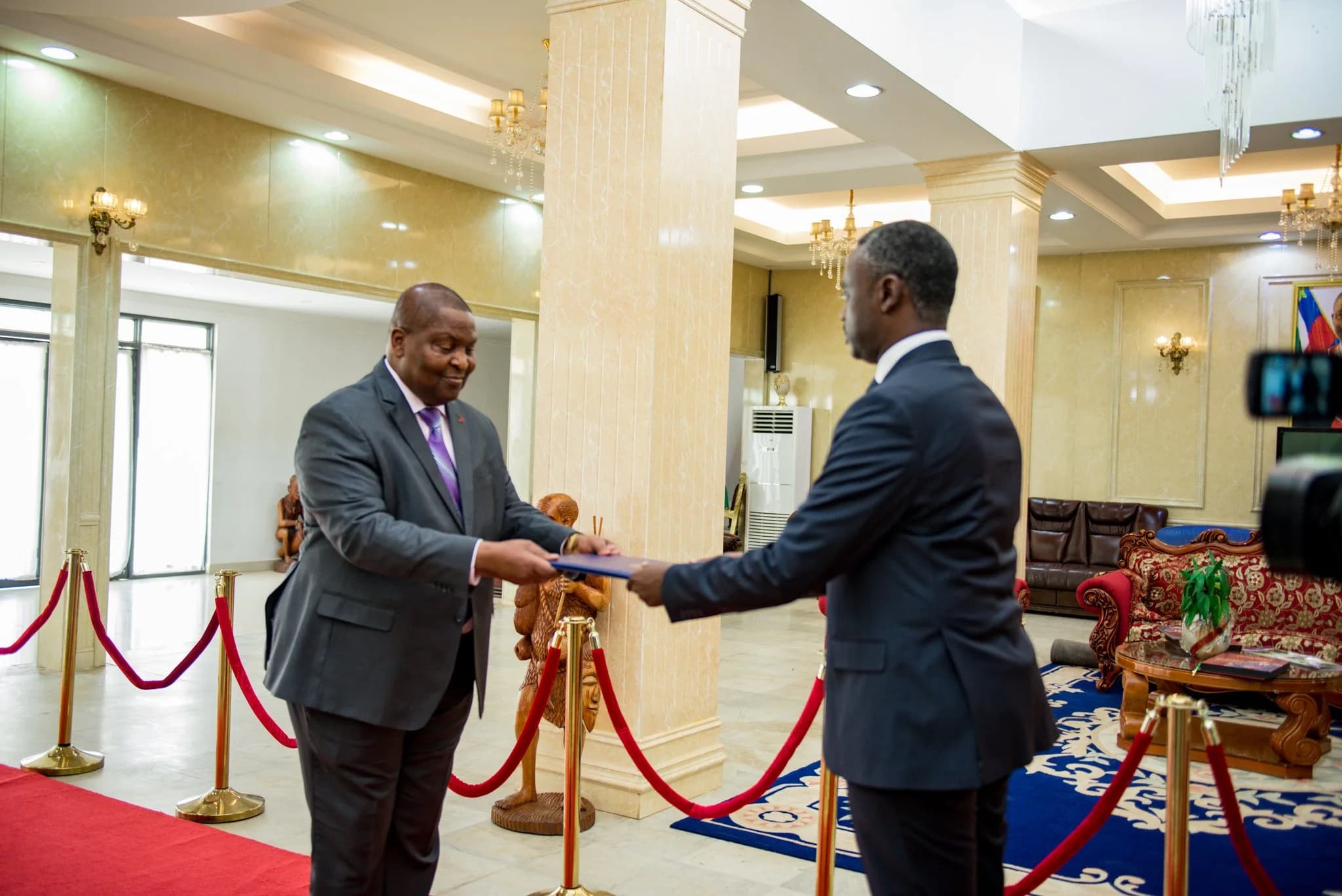 Ambassador Olivier Rugina Presents Credentials to CAR President