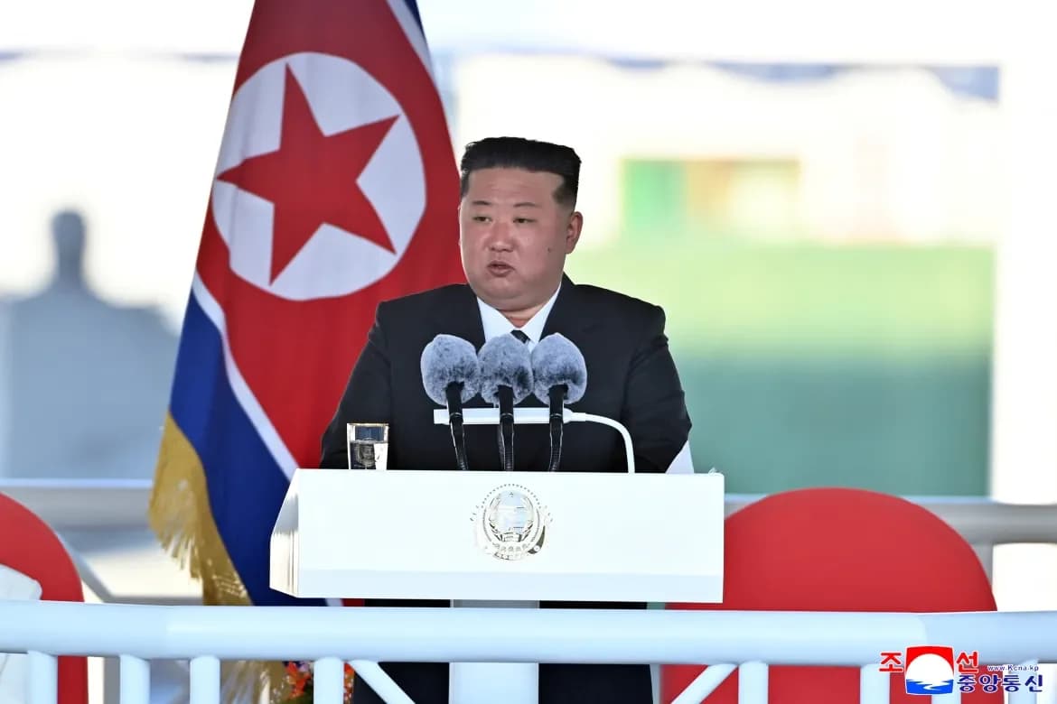Kim Jong Un watches missile tests from North Korea’s first destroyer