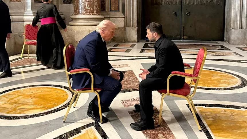 Trump and Zelenskyy Reunite at Pope Francis’s Funeral in First Encounter Since White House Clash
