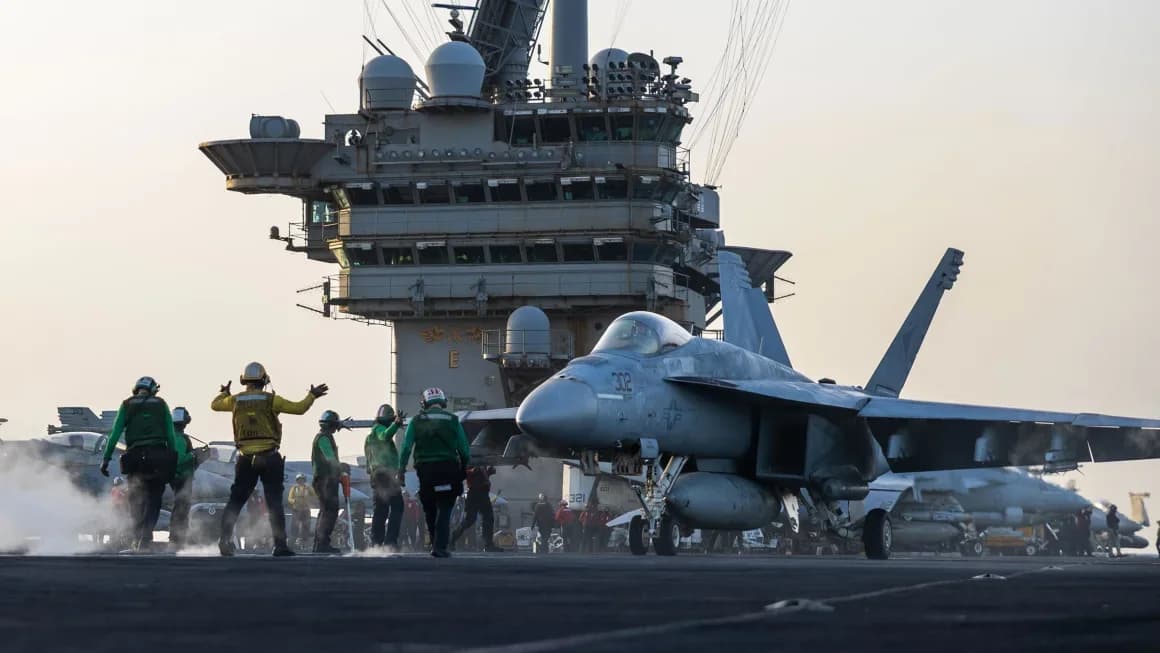 $60 Million U.S. Navy Fighter Jet Lost Overboard During Houthi Attack Evasion Maneuver in Red Sea