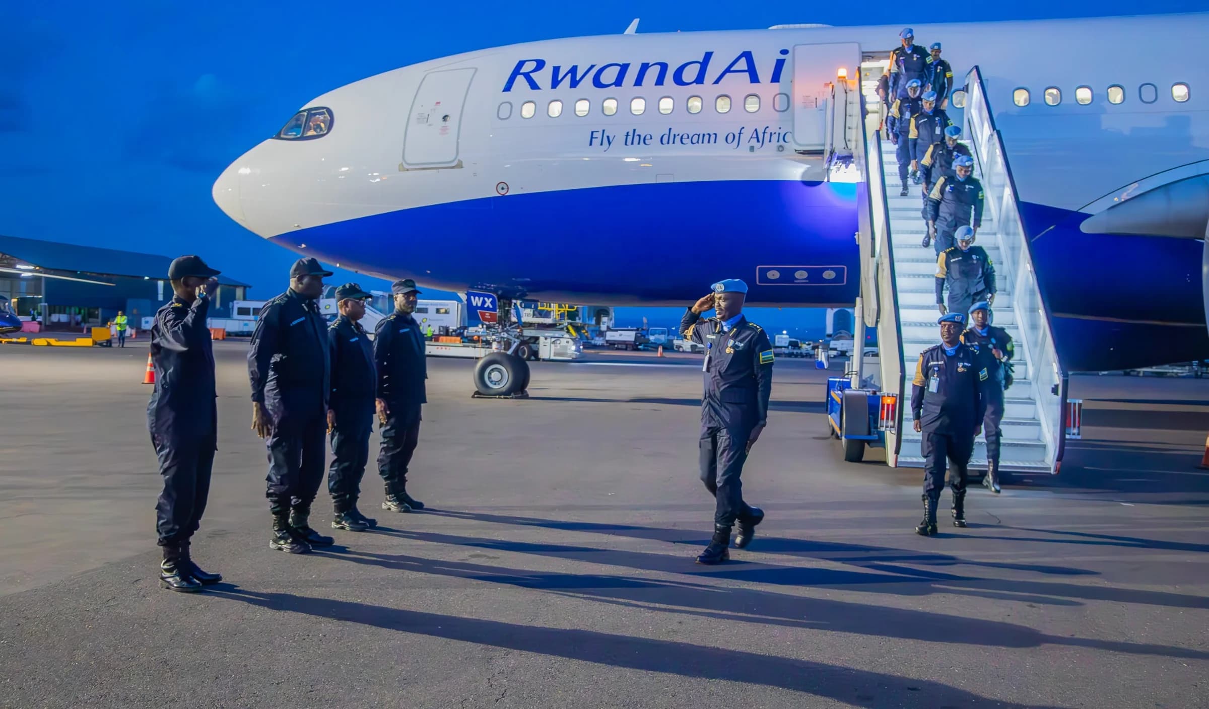 Rwandan police officers return home after successful UN mission in Central African Republic