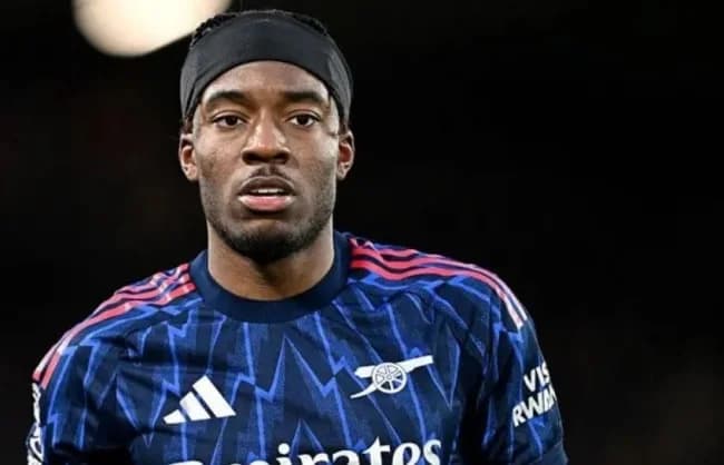 Arsenal's 38th minute strike officially credited to Madueke after review