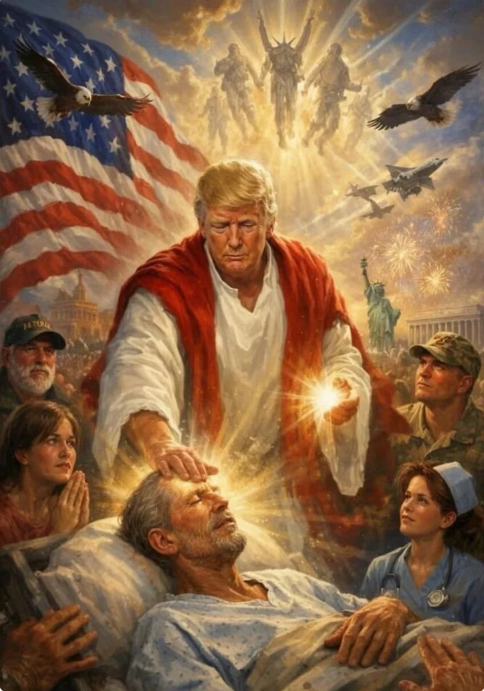 Trump Deletes AI Image Depicting Himself as Jesus-Like Figure After Backlash