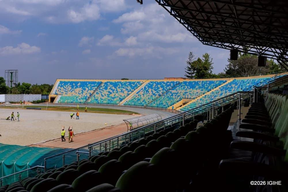 Huye Stadium Renovation Nears Completion as Pitch Installation Reaches 80%