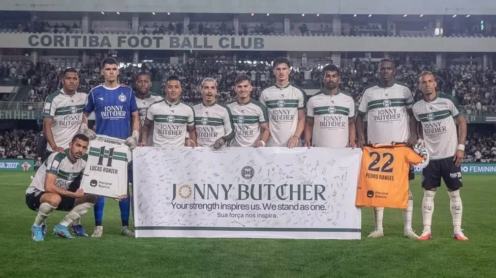 Brazilian Club Coritiba Honour English Fan Living with MND on Match Shirts