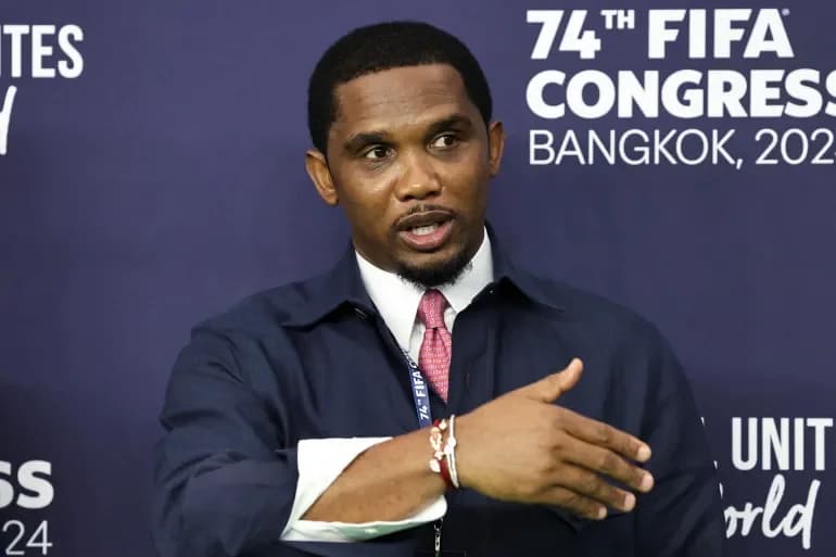 Eto’o yasabye amashyirahamwe y’umupira w’amaguru muri Afurika gushyigikira Infantino