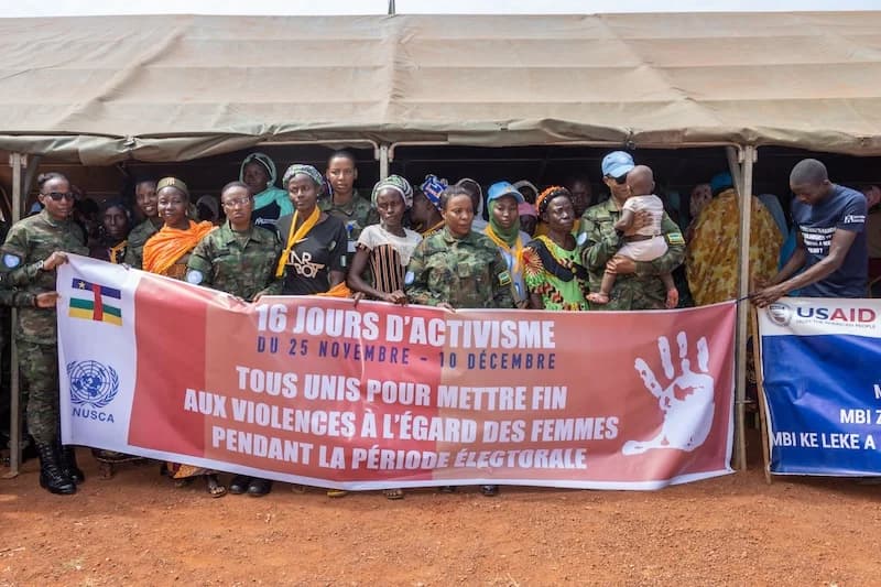 Rwandan female peacekeepers,partners launch a campaign against Gender-Based Violence