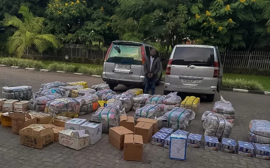 Two vehicles impounded transporting 25 bales of second-hand clothes, banned skin bleaching cosmetics