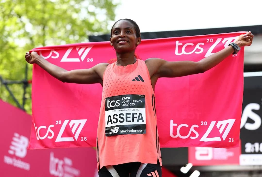Ethiopia's Assefa breaks own world record at London Marathon | Reuters