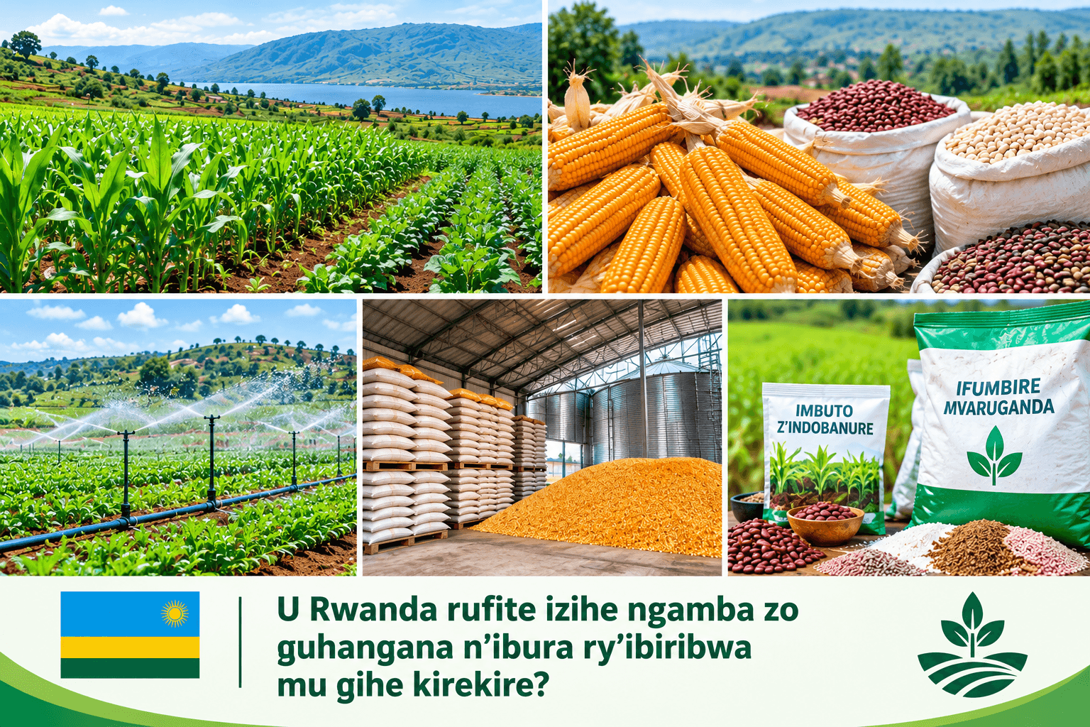 URwanda rufite ingamba zitandukanye zo guhangana n'ibura ry'ibiribwa mugihe kirekire binyuze mu kuhira imyaka,kimenyesha abahinzi amakuru yiteganya gihe kare, gukoresha inyongera musaruro ihagije no kongera ububiko nyuma yisarura ry'ibihingwa.
